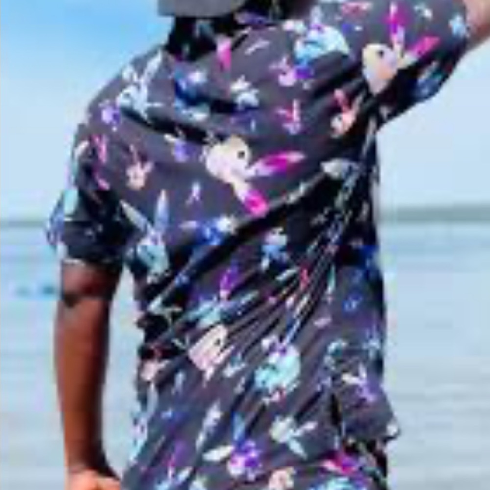 PLAYBOY Black and Pink causual button down shirt